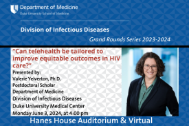 ID Grand Rounds , June 3, 4:00pm, Dr. Valerie Yelverton